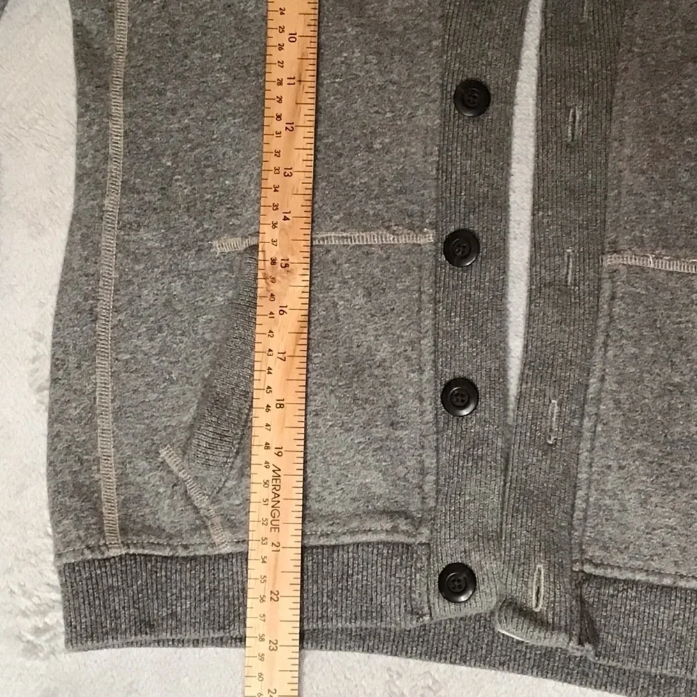 Y2K Men’s American Eagle Shawl CollarGrey Vintage Classic 1977 w/ pockets USXS - Picture 8 of 10